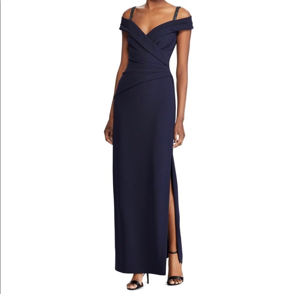 Ralph Lauren Dresses & Skirts - Ralph Lauren, beaded cold-shoulder Formal Gown